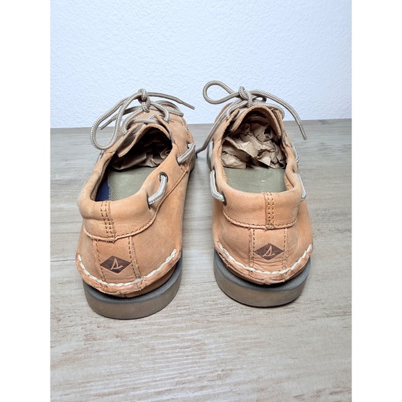 Sperry Top-Sider Mens 10 M Tan Leather Boat Shoes Deck Loafers - Picture 3 of 7